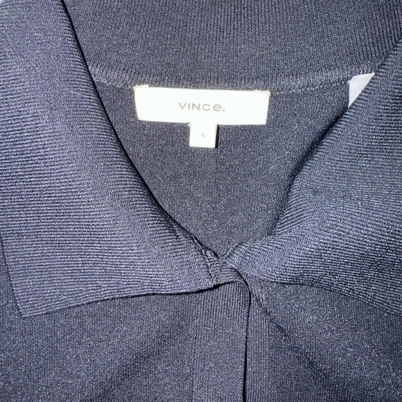 Vince Knit Polo Top Lg Perfect Condition Viscose - Picture 2 of 3